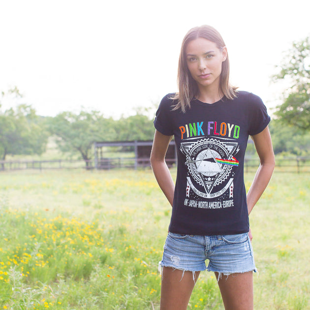 day pink floyd washed t-shirt dress Women's Daydreamer Pink Floyd Ivory Cotton Momentary Lapse Of Reason Tour Tee Shirt | Size: S