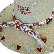 Burnt Orange & White Hearts