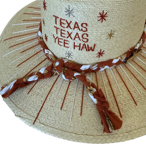 Burnt Orange & White Rays (natural)