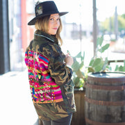 Camo Jacket (Rainbow Striped Embroidery) – Primavera Collection