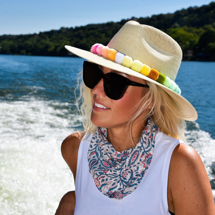Hand Blocked Neck scarf  (Assorted Colors)