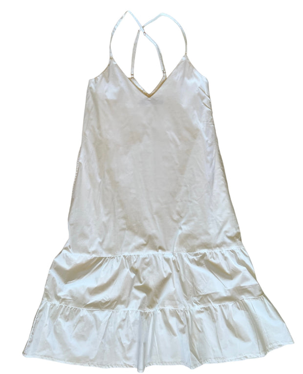Long Ruffle Dress (White)