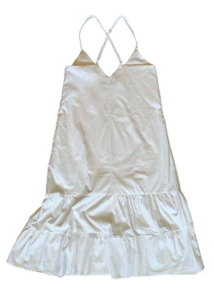 Long Ruffle Dress (White)