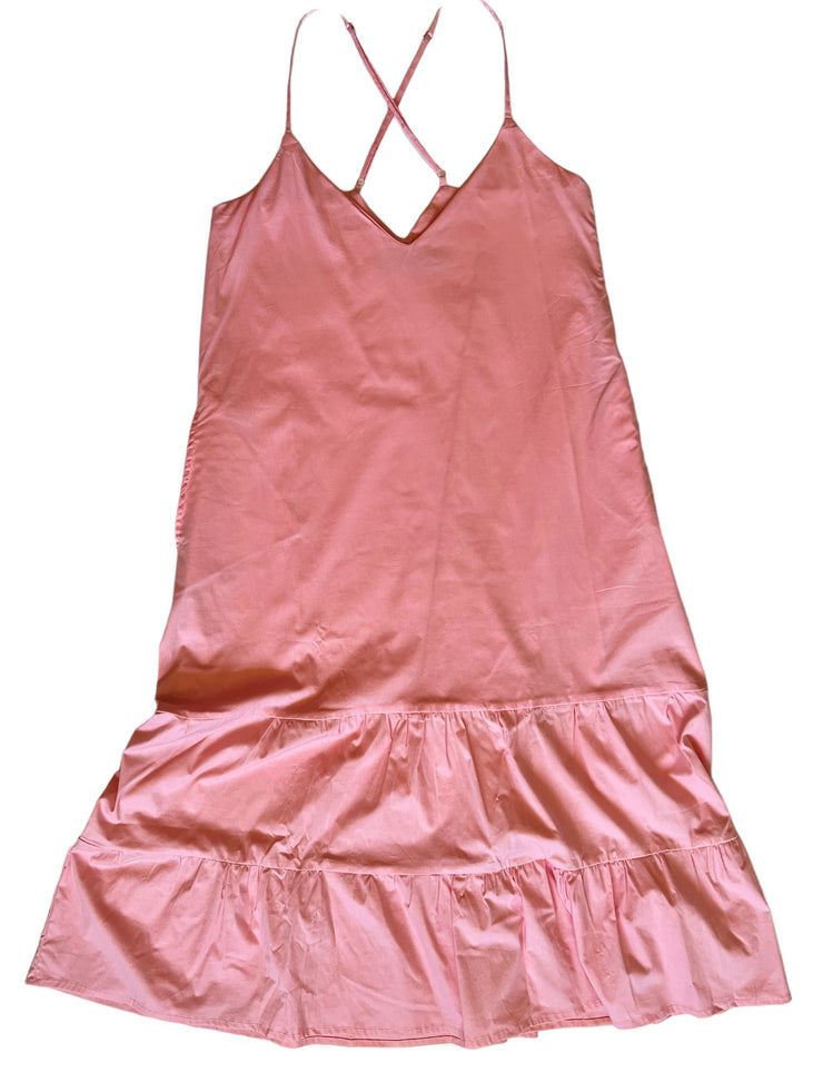 Long Ruffle Dress (Light Pink)