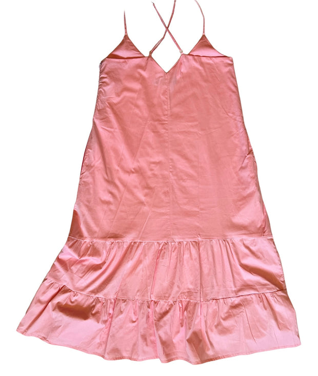Long Ruffle Dress (Light Pink)