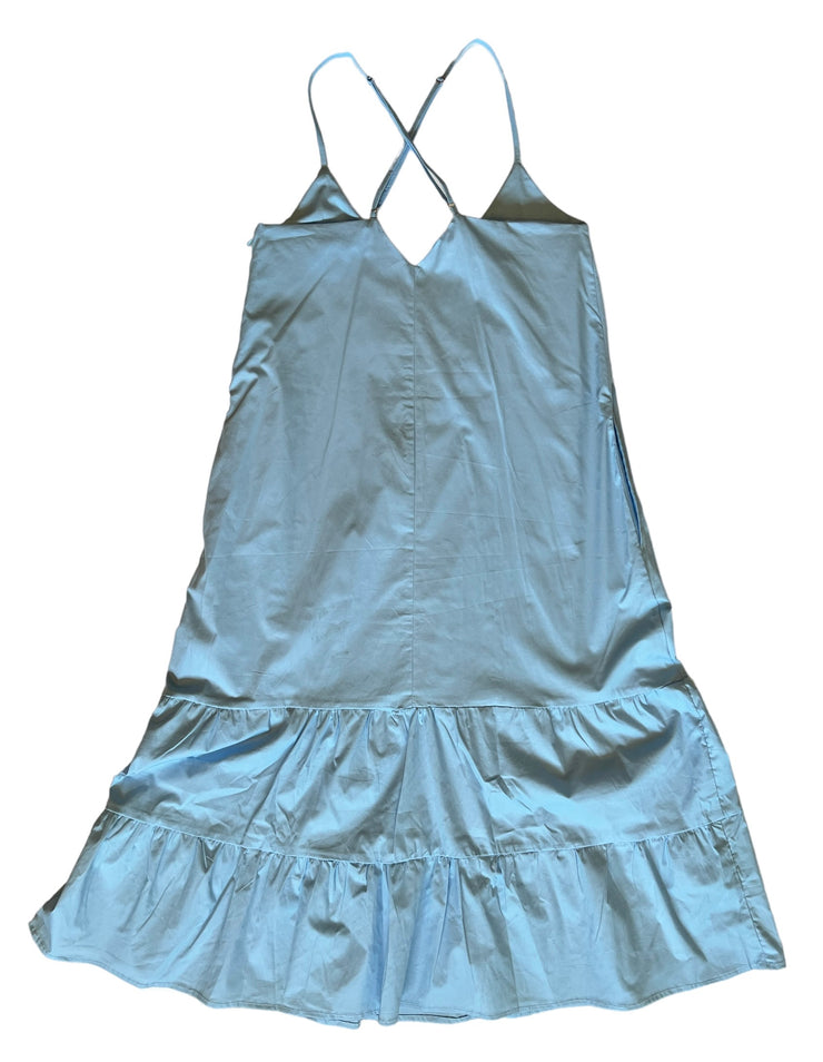 Long Ruffle Dress (Light Blue)