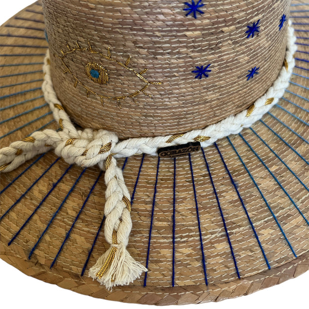 Corazon Playero Hat (Evil Eye - Blue)