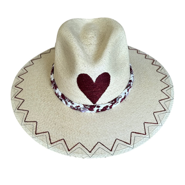 Yee Haw Heart (Maroon)