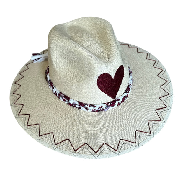 Yee Haw Heart (Maroon)