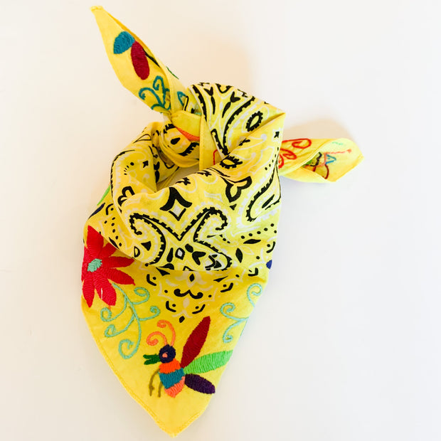 Neck scarf with Otomi Embroidery (Assorted Colors)