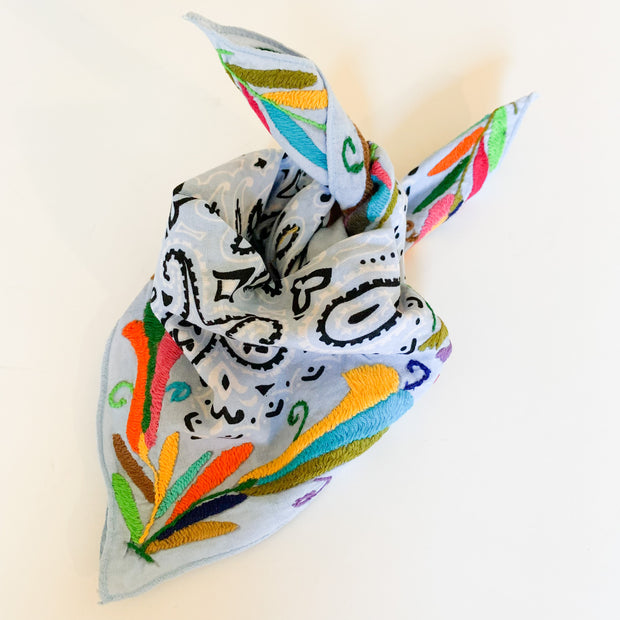 Neck scarf with Otomi Embroidery (Assorted Colors)