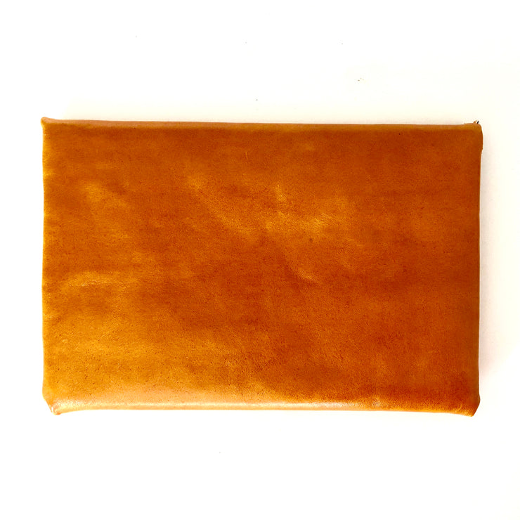 Camel Brown Leather Crossbody with Beaded Strap