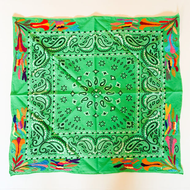 Neck scarf with Otomi Embroidery (Assorted Colors)