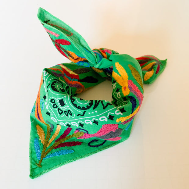 Neck scarf with Otomi Embroidery (Assorted Colors)