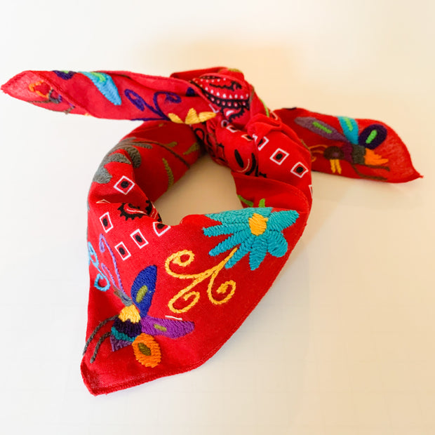Neck scarf with Otomi Embroidery (Assorted Colors)