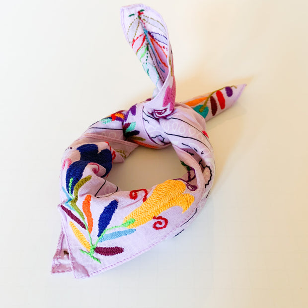 Neck scarf with Otomi Embroidery (Assorted Colors)