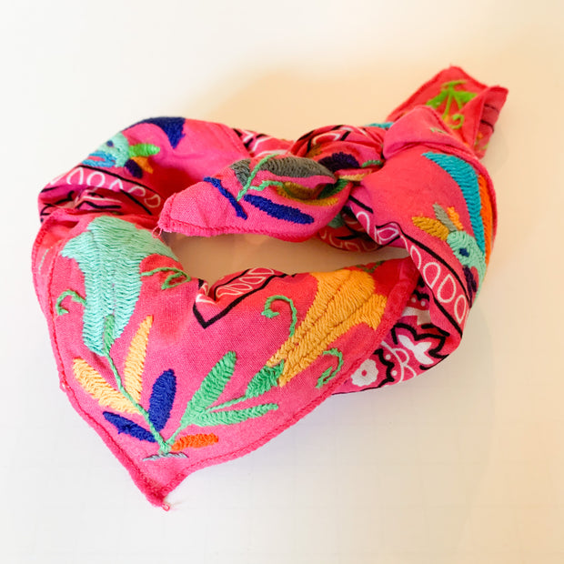 Neck scarf with Otomi Embroidery (Assorted Colors)