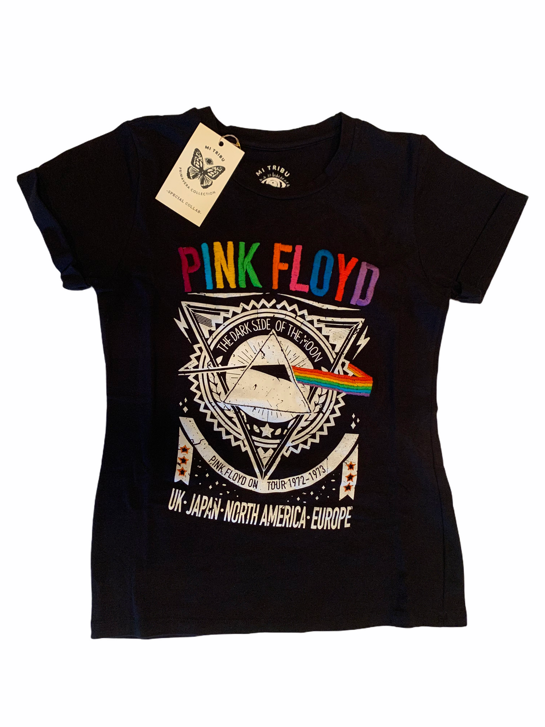 day pink floyd washed t-shirt dress Men's Black/Pink Floyd Loose Fit T-shirt