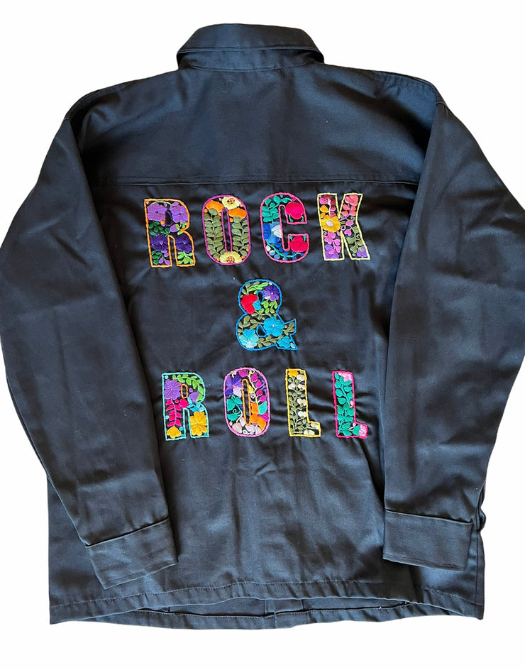 Rock & Roll Jacket with Floral Embroidery