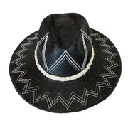 Corazon Playero Hat (Isabella - Silver on Black)