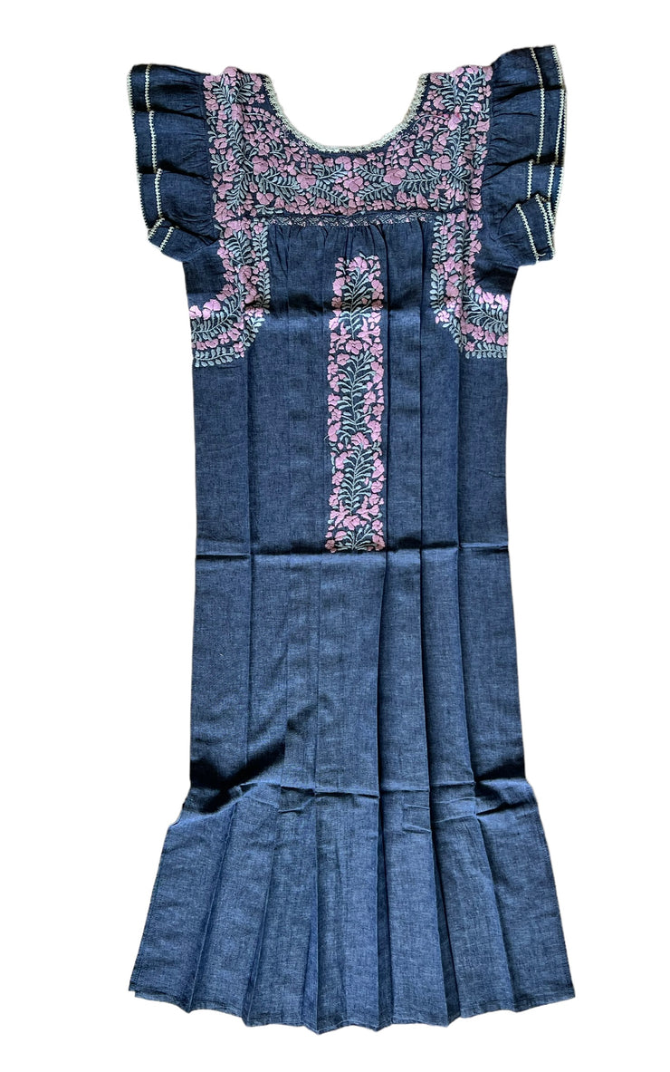 Chambray/Lilac Linen Dress (One Size)