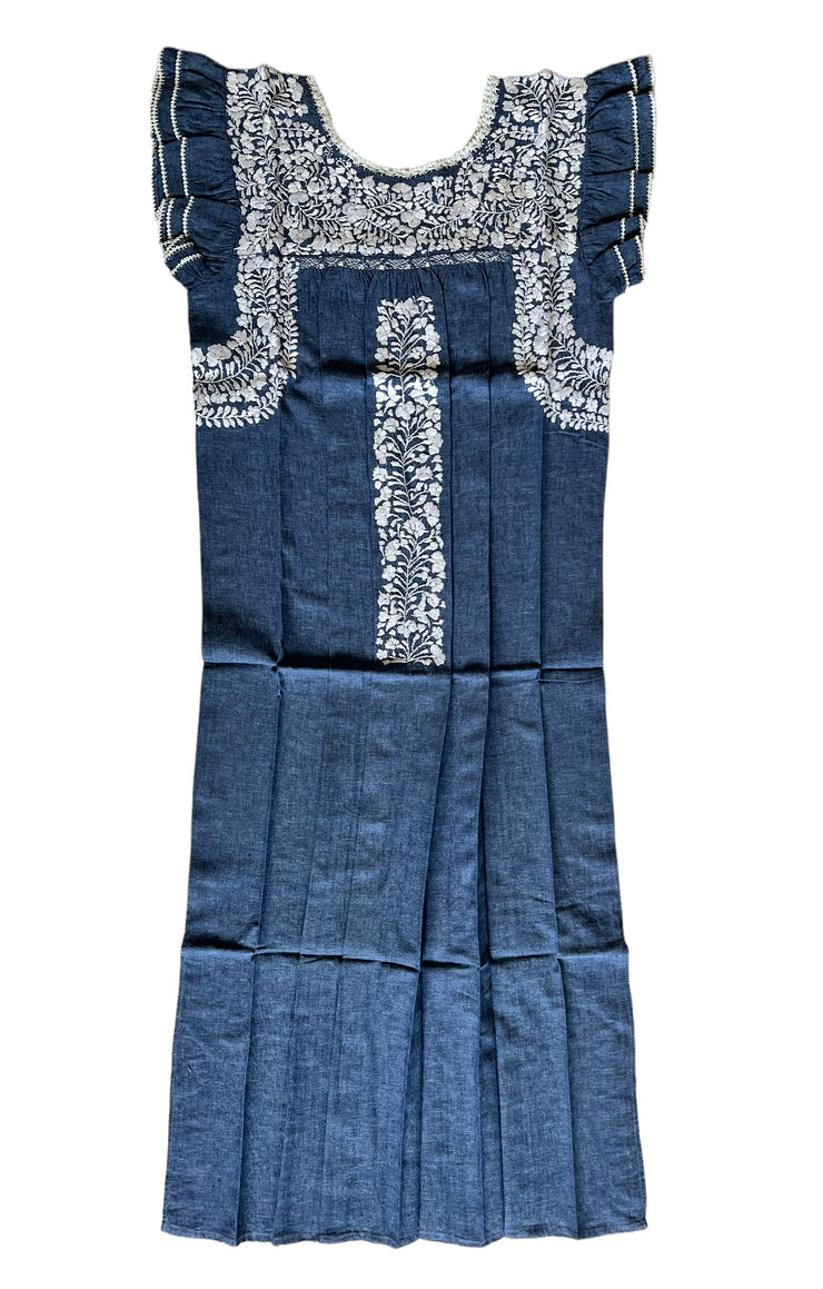 linen chambray dress Women's 100% European Linen Button Front Dress in Chambray Stripe, Size Medium by Quince