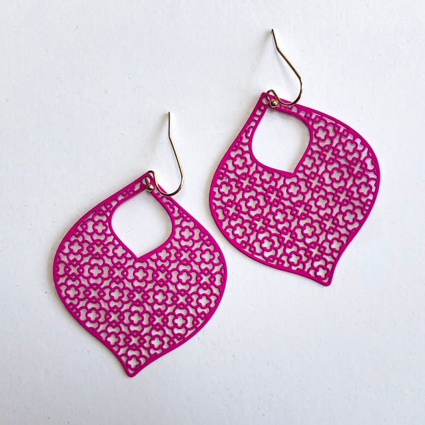 Hot Pink Aladdin Earrings