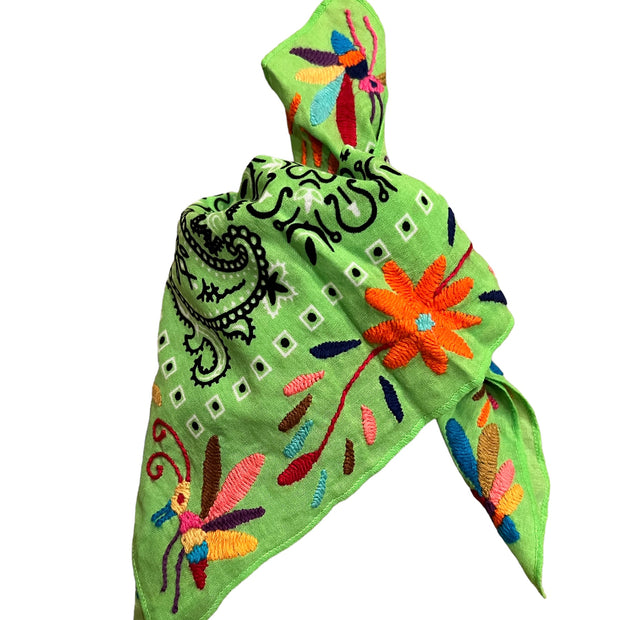Neck scarf with Otomi Embroidery (Assorted Colors)