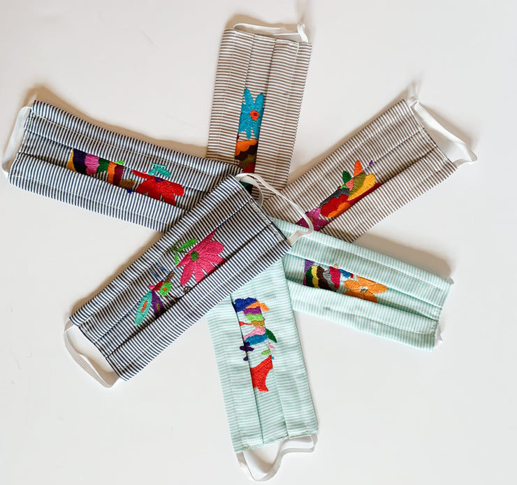 Face masks Otomi Embroidery (Assorted colors)