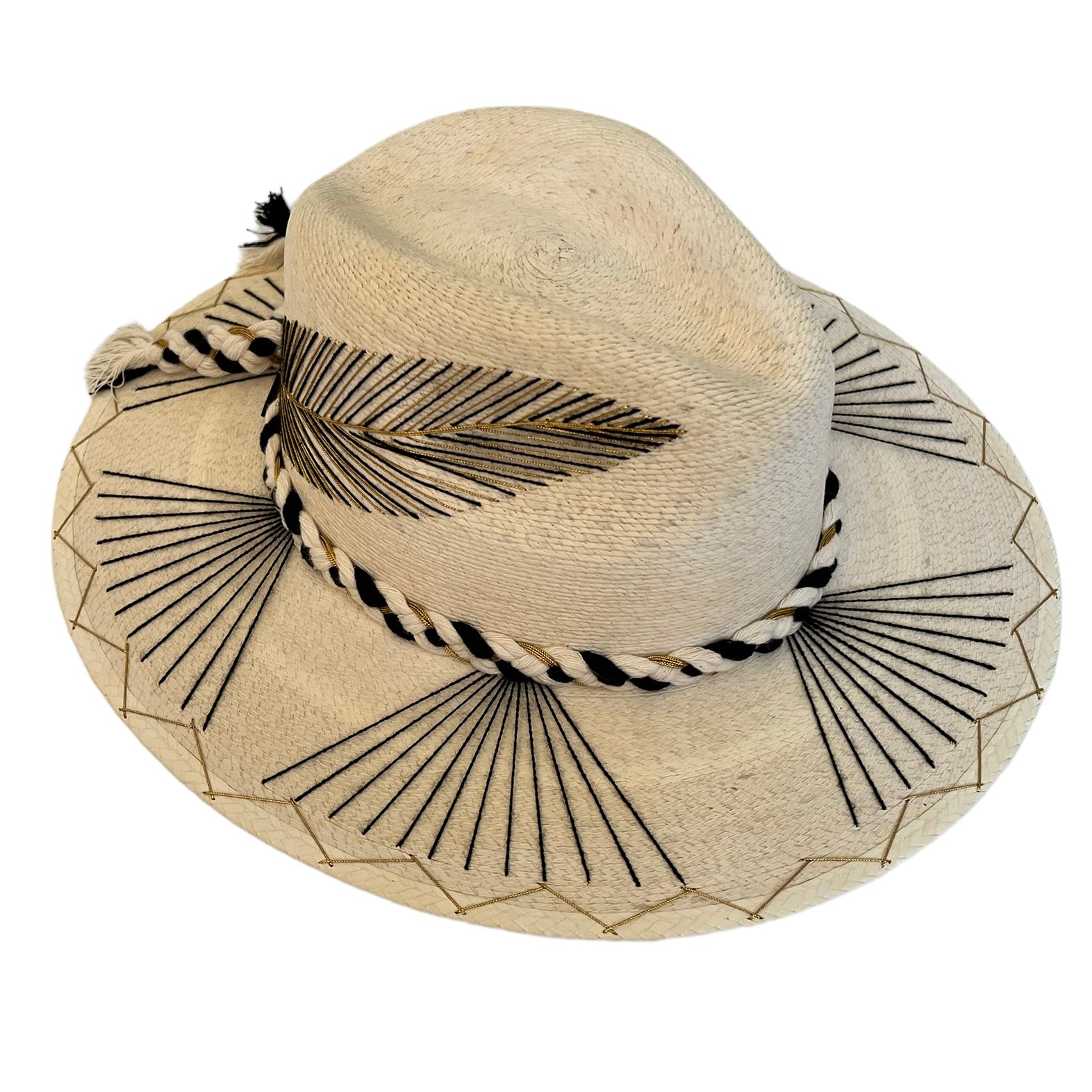 Corazon Playero Kenya Hat - Medium NWT Exclusive Gold Star Palm Hat by Corazon Playero main image 3