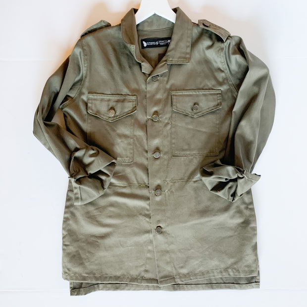 Military Jacket with Rainbow stripe Embroidery (Green)